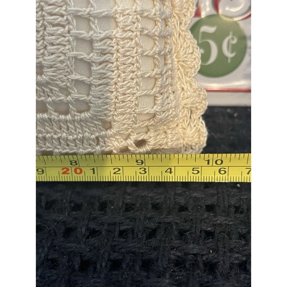 Vintage Square Beige‎ Crochet Pillows 10